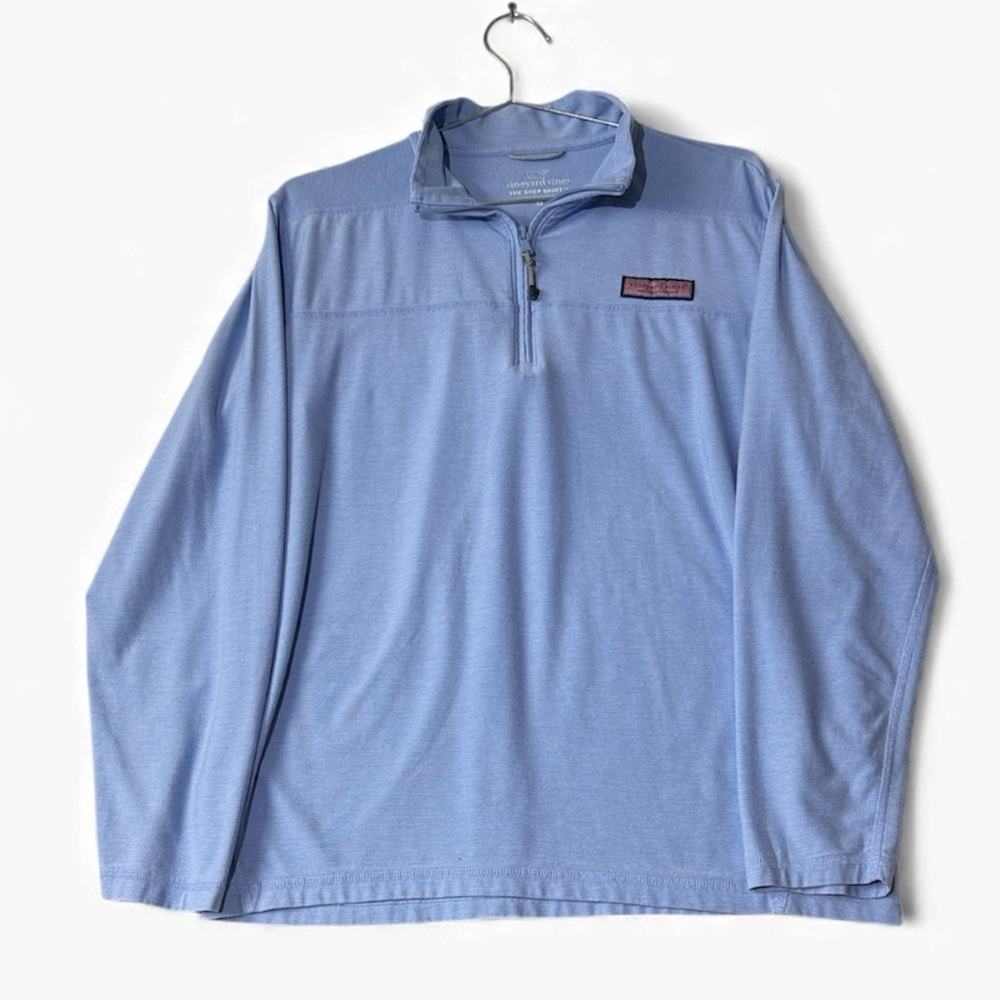 Vineyard Vines Blue Half-Zip Pullover - Like new!